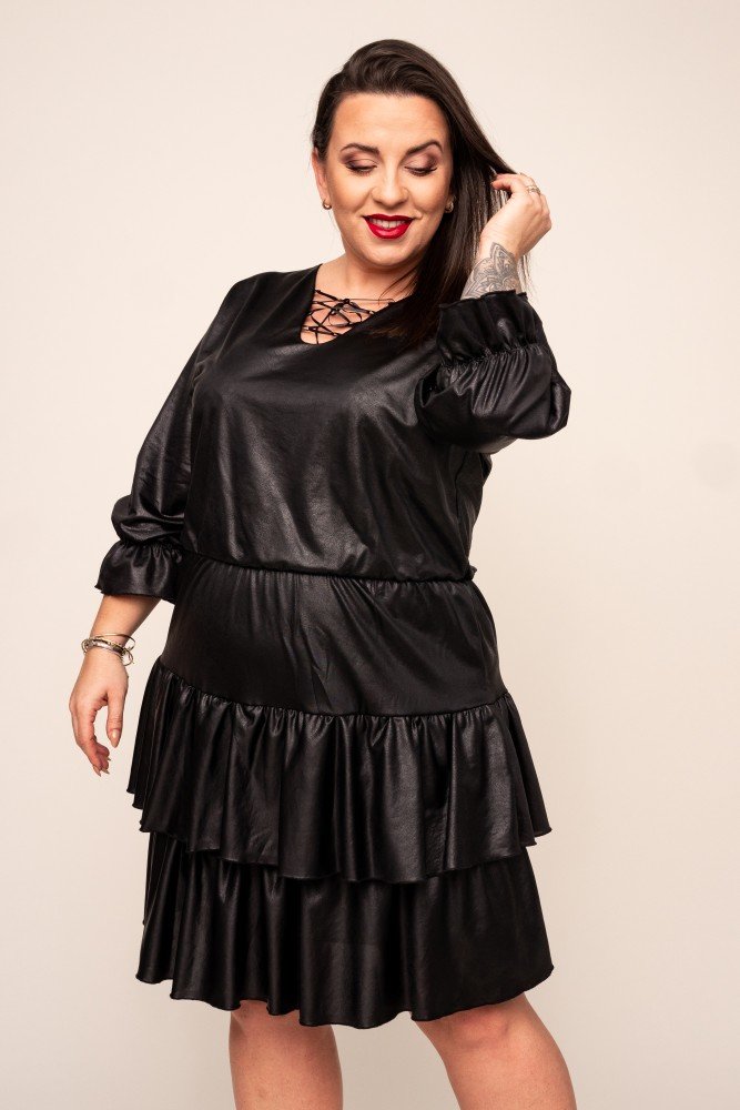  Czarna Sukienka LORESIA Plus Size