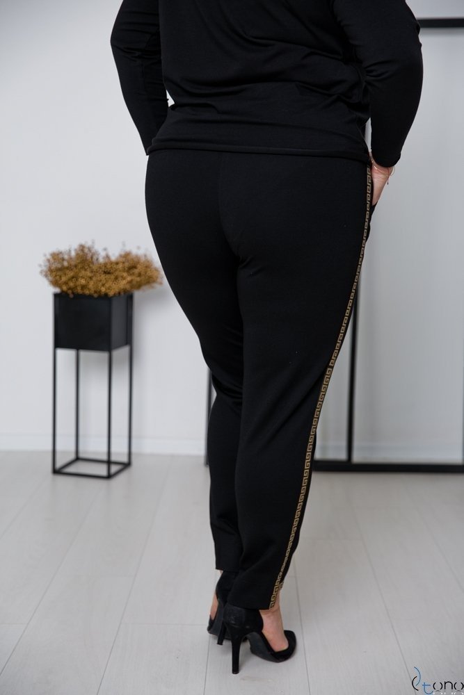  Czarne Spodnie DIFENT Plus Size