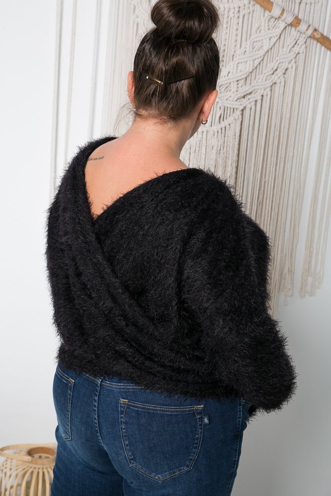 Czarny Sweter FABIOLA Plus Size